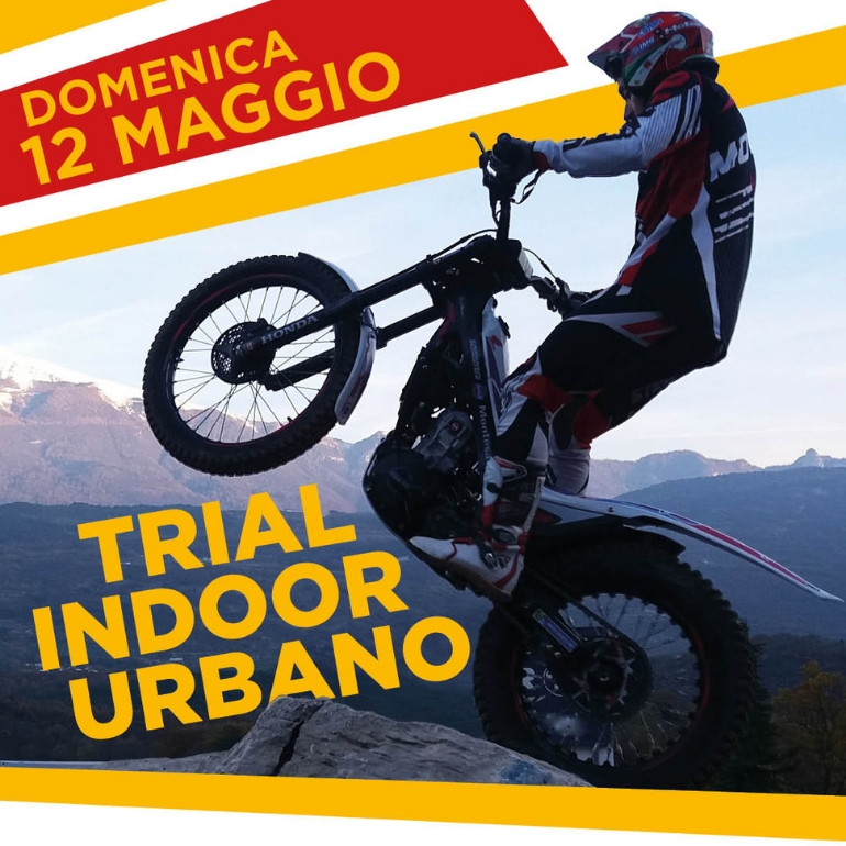 Esibizione di Trial Indoor Urbano e mini corso gratuito di motociclismo fuoristrada per bambini